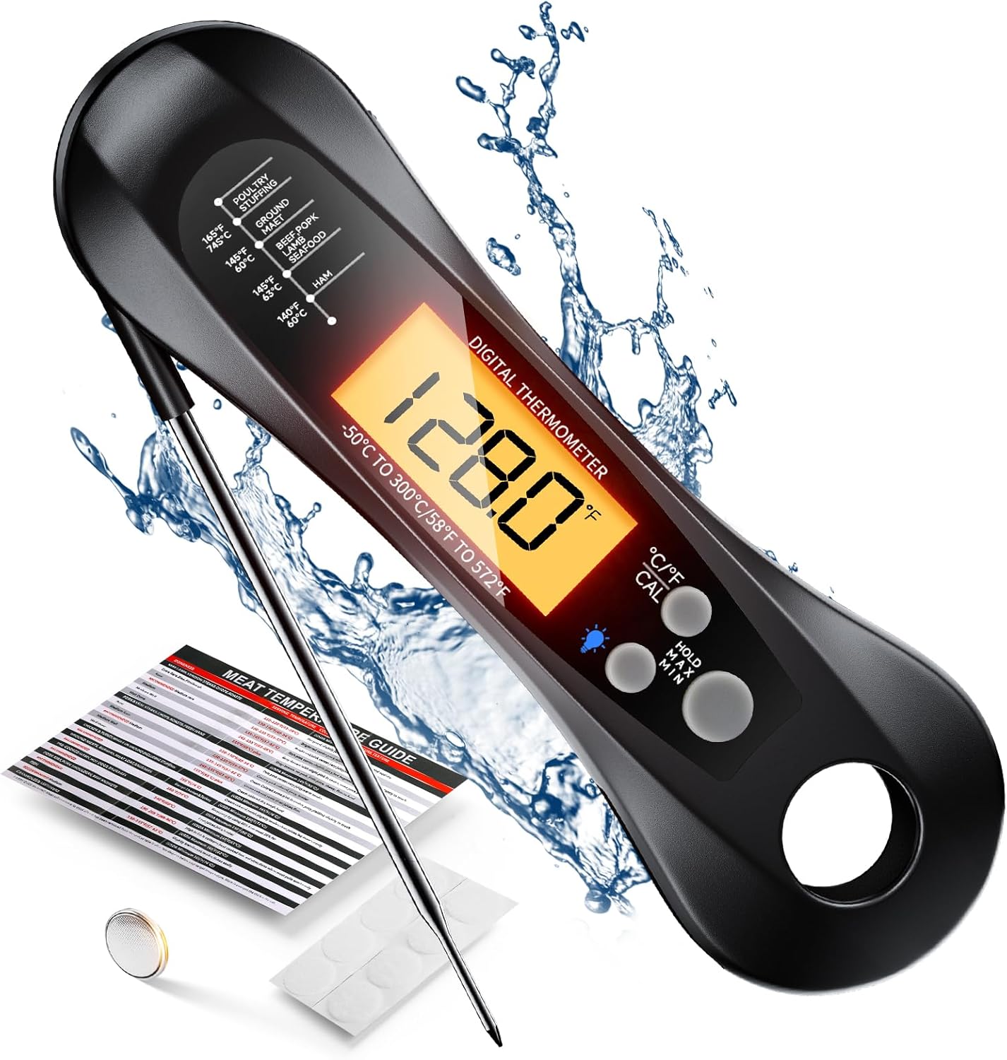 Kitchen Baking Utensil - Digitale vleesthermometer waterdicht IP67 met 2