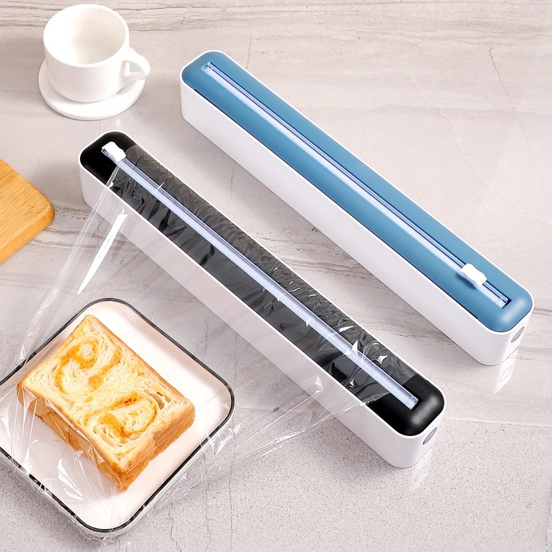 Kitchen Baking Tray Storage - 2-in-1 voedsel-folie dispenser met snijder, opbergdoos,