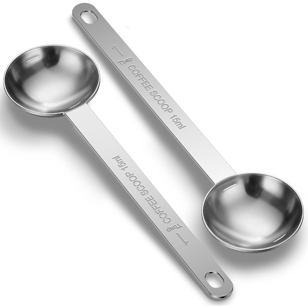 Baking Powder Kitchen - Roestvrijstalen koffielepel met lange steel, 15