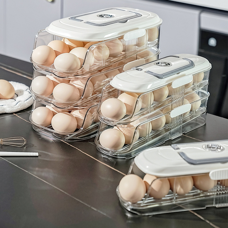 Kitchen Baking Tray Storage - Moderne keuken eierenhouder automatische rollende opbergbox
