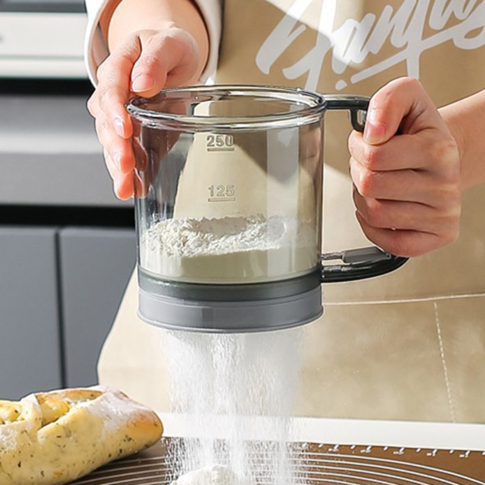 Baking Powder Kitchen - Ja, Dubbellaagse Bloemzeef met Handvat, Handmatige