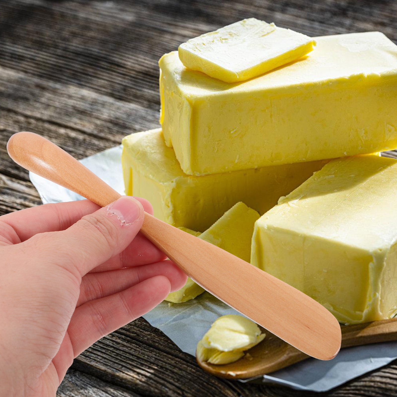 Kitchen Baking Utensil - 5-delige houten keukengereiset van natuurlijk hout: