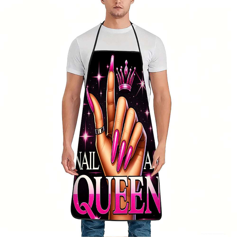 Kitchen Baking Area Ideas - 1 trendy schort met nail art-thema,