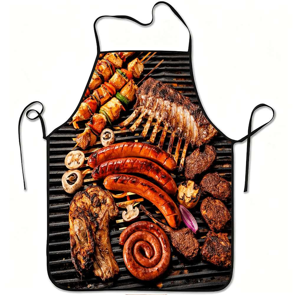 Kitchen Baking Area Ideas - 1 stuk grappige barbecue-thema-schort, met klassieke