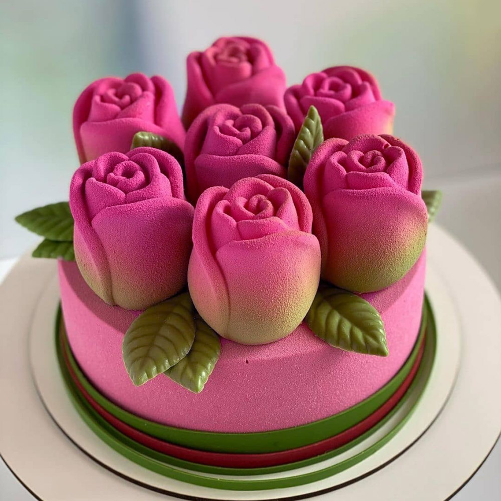 Kitchen Appliances For Baking - Valentijnsdag 15-Cell Rose Bud Ontwerp Siliconen