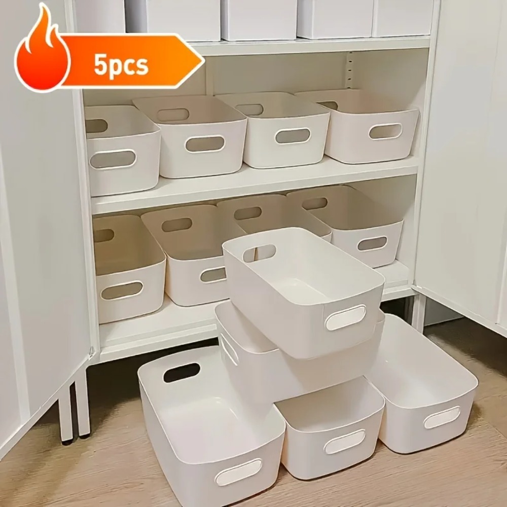Kitchen Baking Tins - 5-delige stapelbare opbergboxset, rechthoekige plastic opbergcontainers,