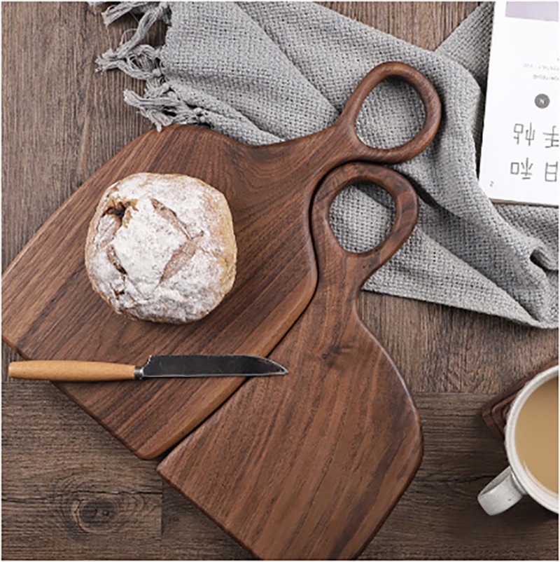Kitchen And Baking - Zwarte Walnoot Stevige Snijplanken Houten Dienblad