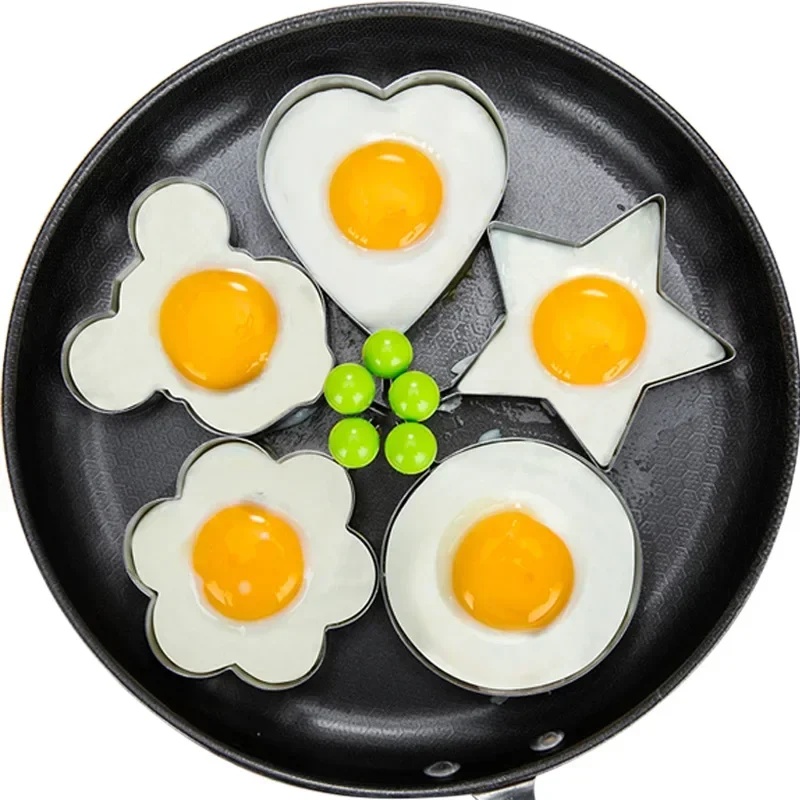 Kitchen Appliances For Baking - 1-4 stuks roestvrijstalen eiervorm hart pannenkoekmaker