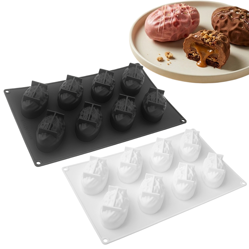 Kitchen Appliances For Baking - 3 of 8-delige dadelpalmvormige siliconen mousse