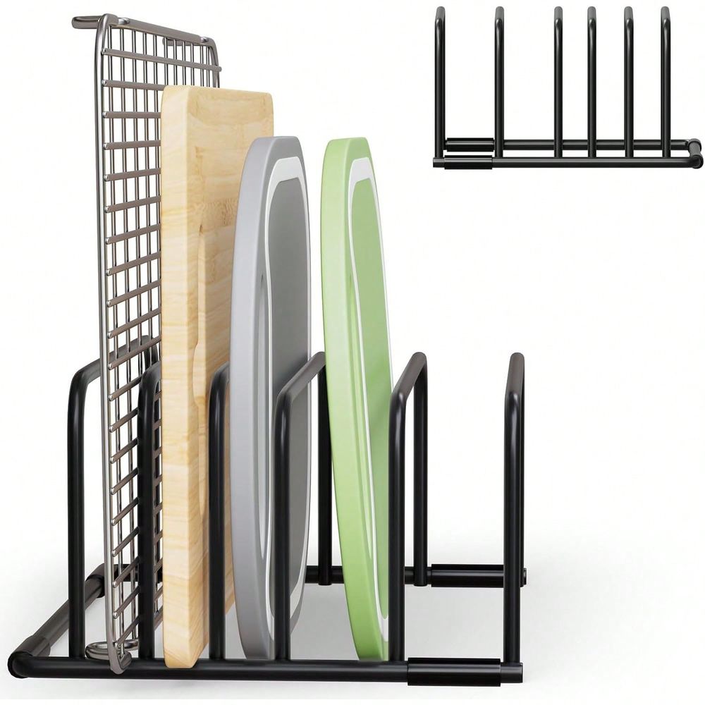 Kitchen Baking Sheet Organizer - Zwart snijplank-organisatorrek Perfecte standaard voor snijplanken,
