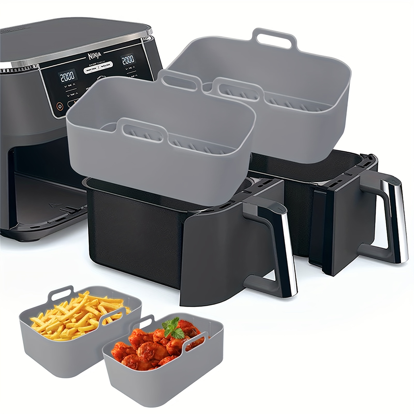 Kitchen Oven Baking Pans - 1/2 Stuks Lucht Friteuse Siliconen Lade