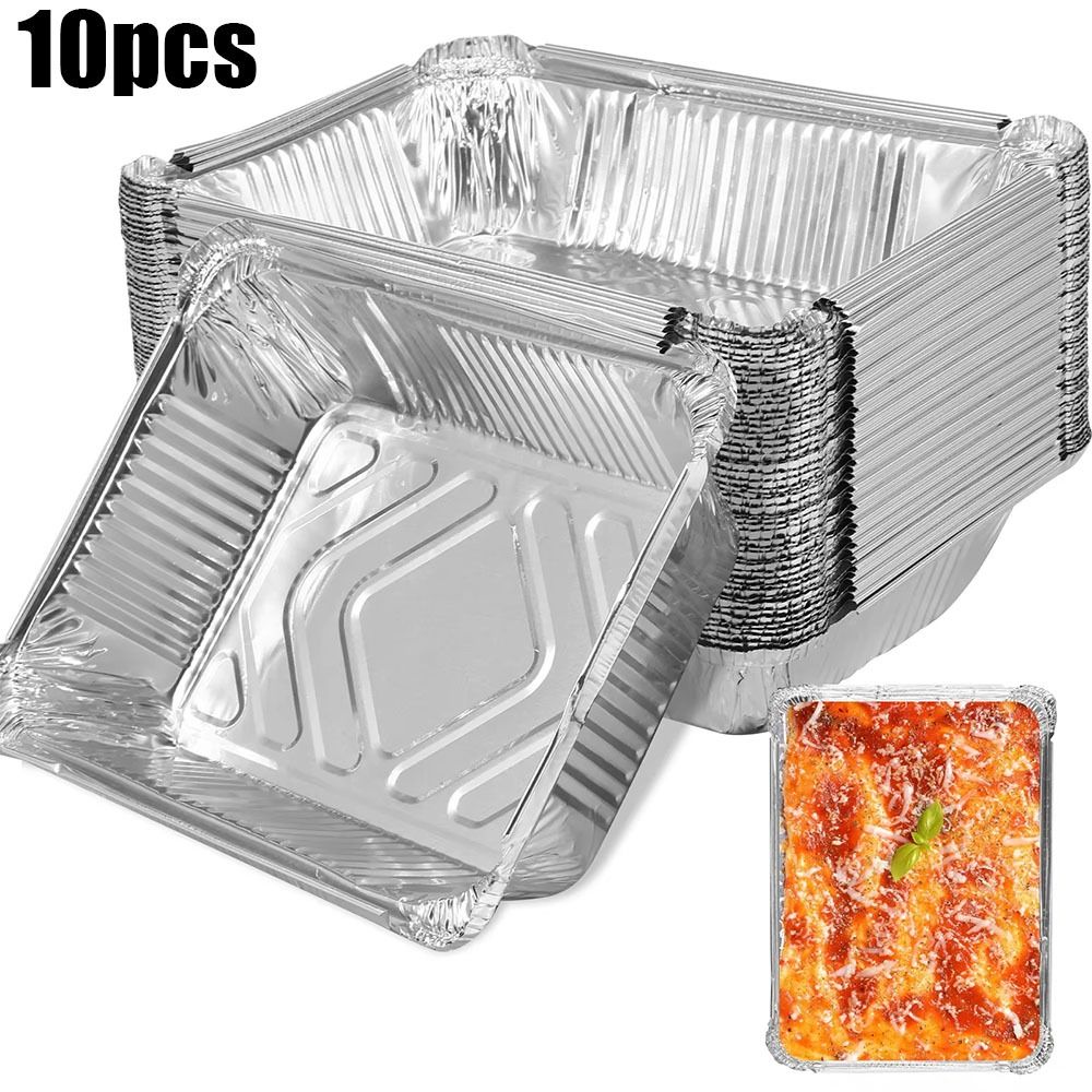 Kitchen Oven Baking Pans - 10 STKS Wegwerp Aluminiumfolie Voedselopslagcontainers Oven