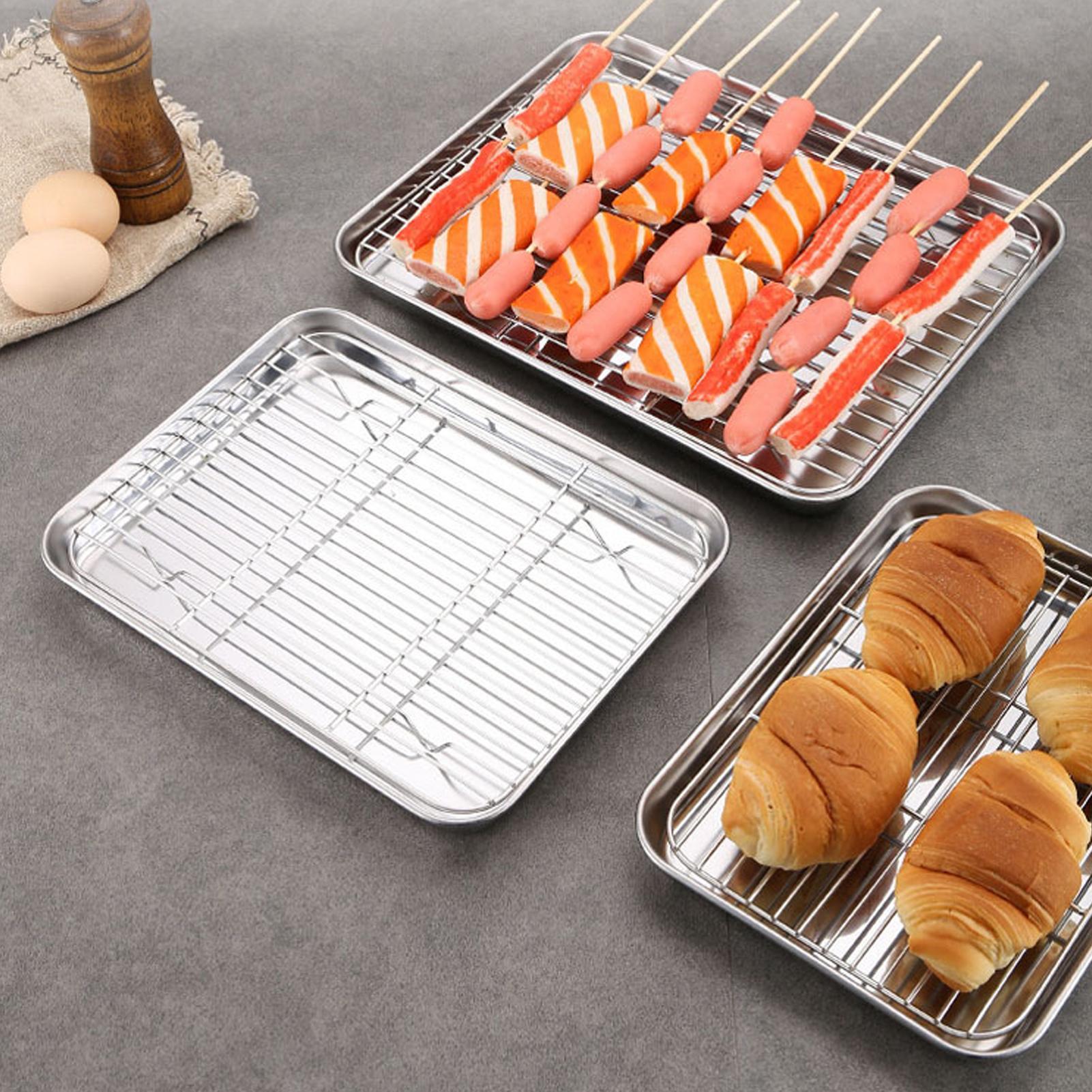 Kitchen Baking Cart - Bakplaat met verwijderbaar koelrek Set vierkante