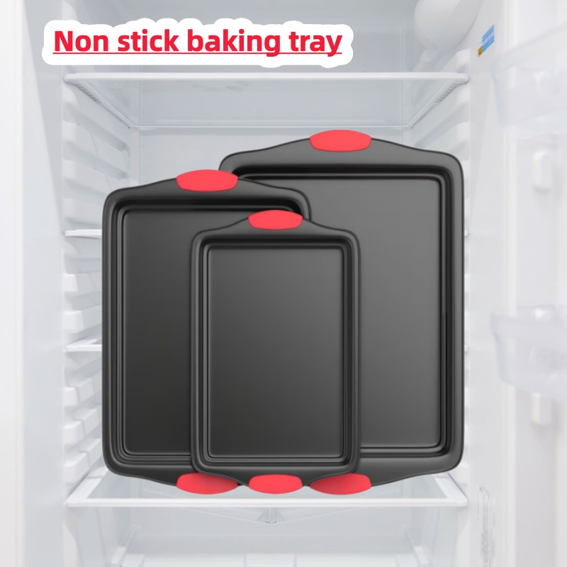 Kitchen Oven Baking Pans - Nieuwe antiaanbakpan bakplaat met rode siliconen