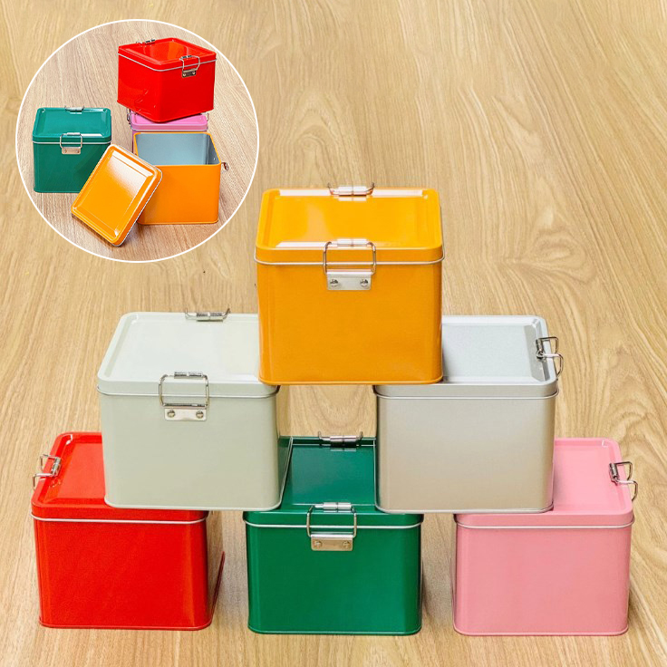 Kitchen Baking Tins - Vierkante blikken koekblikken doos met deksel