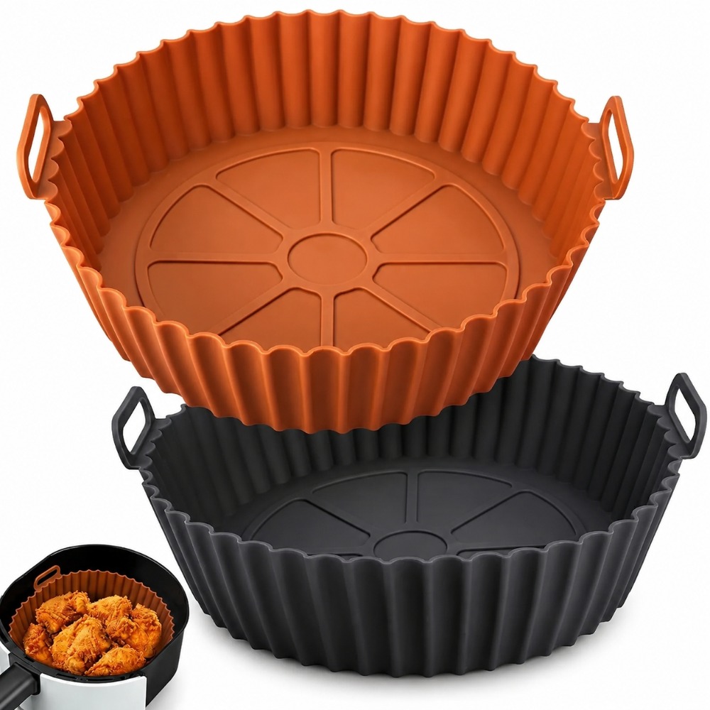 Kitchen Oven Baking Pans - Airfryer siliconen mandje herbruikbare liner bakplaat