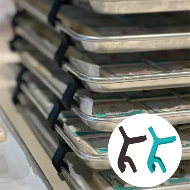 Kitchen Baking Sheet Organizer - Stapelbare Cookie Sheet Organizer Ruimte-efficiënt Bakplaatrek