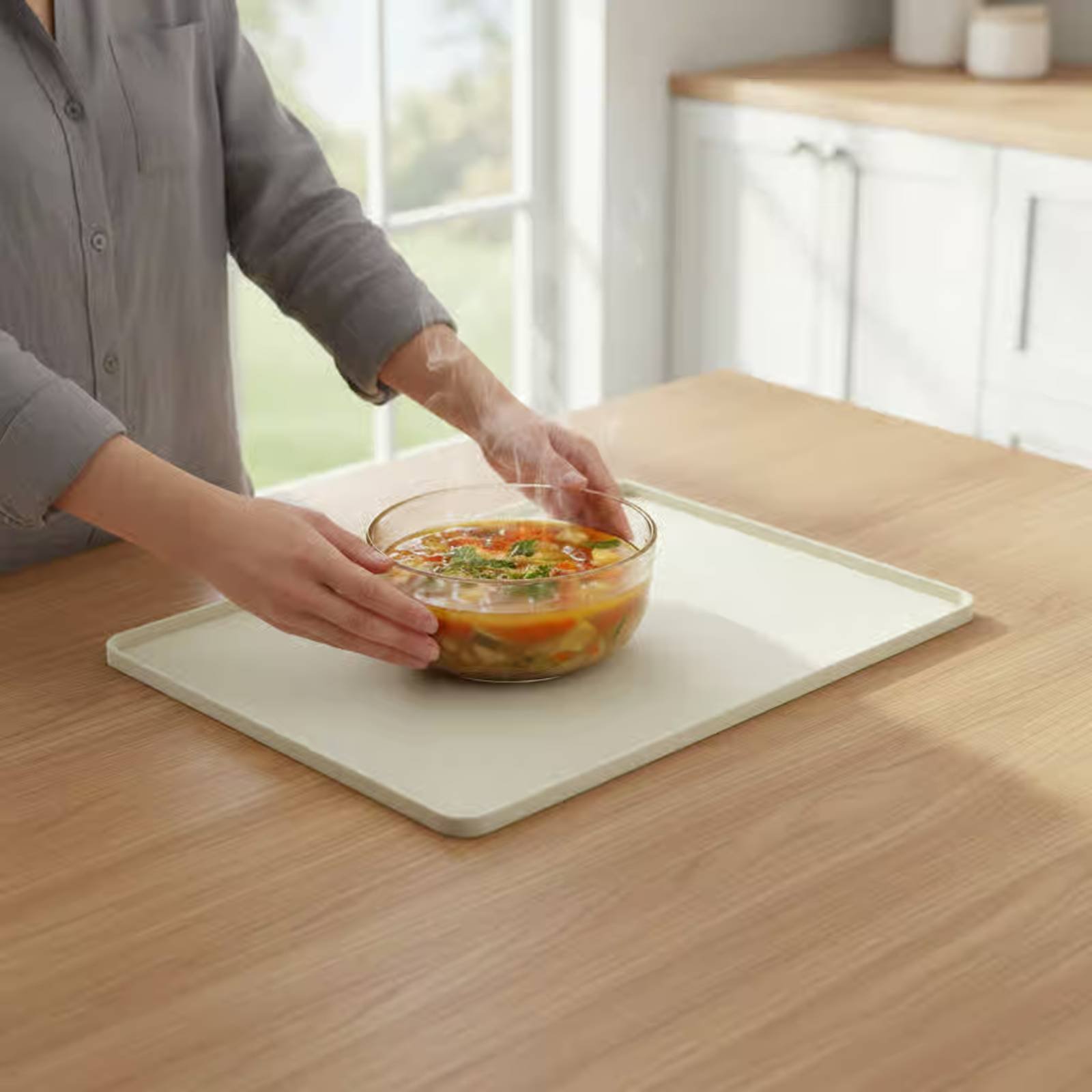 Kitchen Appliances For Baking - Siliconen magnetronmat Flexibele magnetronbeschermer Siliconen apparatenbakje