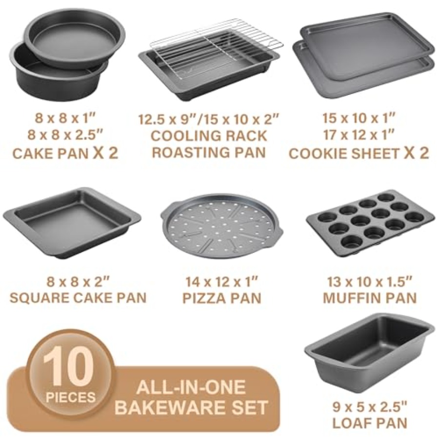Bakvormenset, bakpannenset, an - Kitchen Oven Baking Pans recensie en prijs
