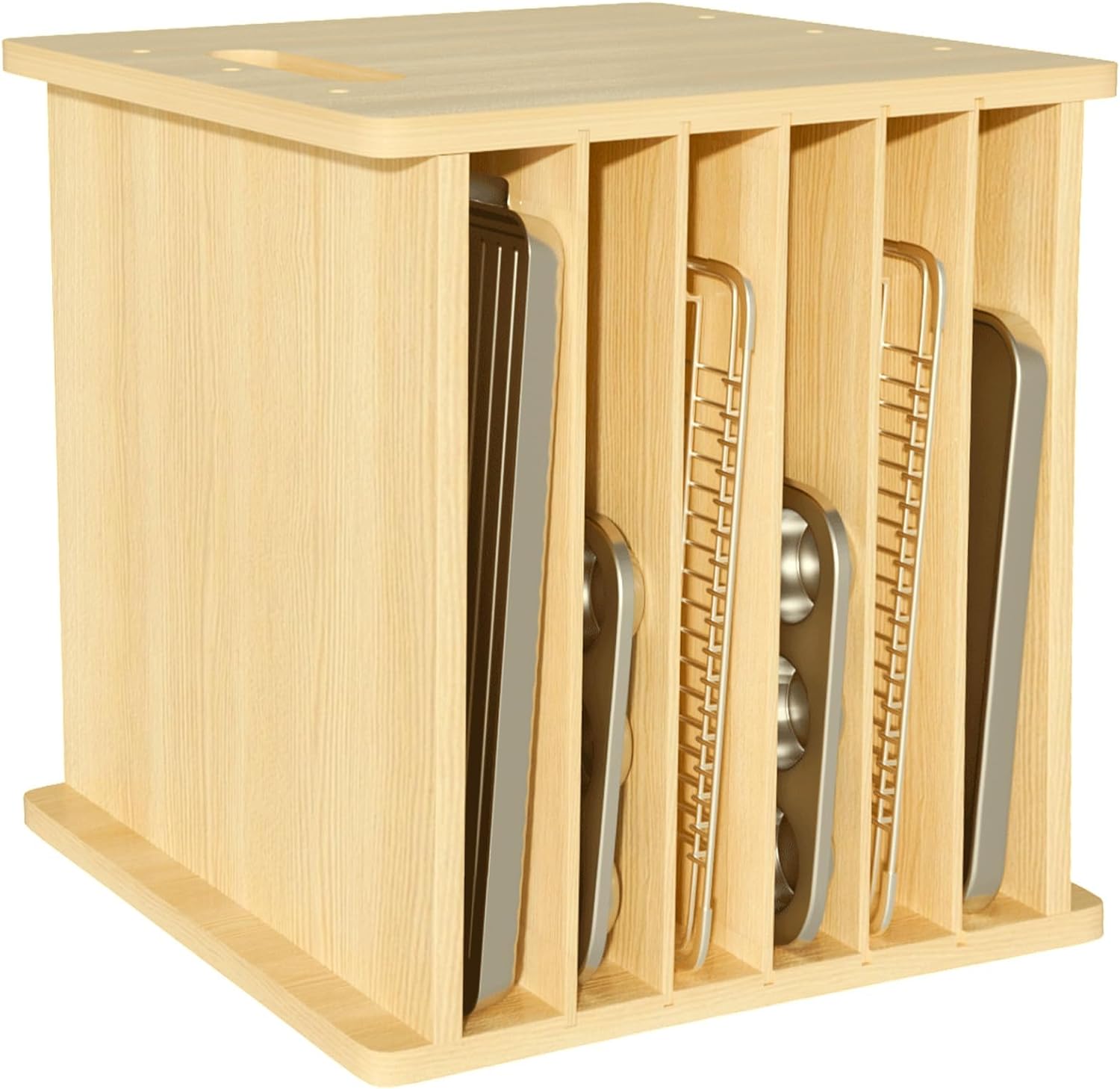 Houten bakvormen-scheidingsorg - Kitchen Baking Sheet Organizer recensie en prijs