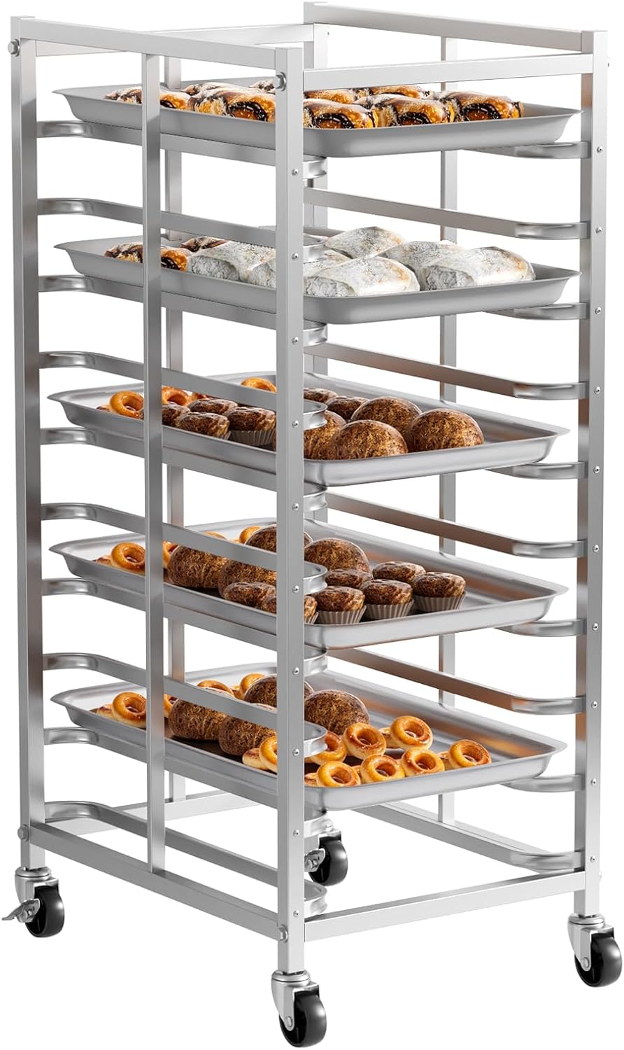 Commerciële roestvrijstalen ba - Kitchen Baking Cart recensie en prijs