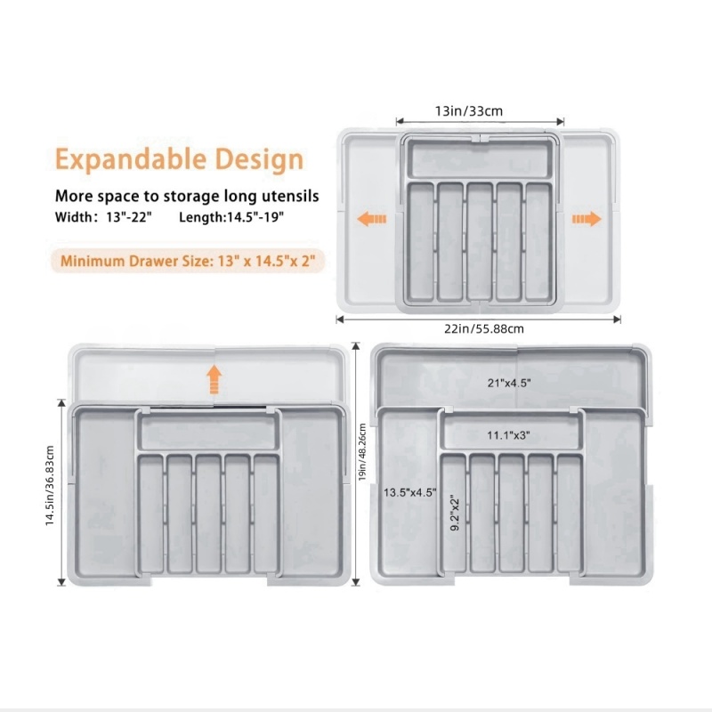 Grijze uitbreidbare keukenbest - Kitchen Baking Tray Storage recensie en prijs