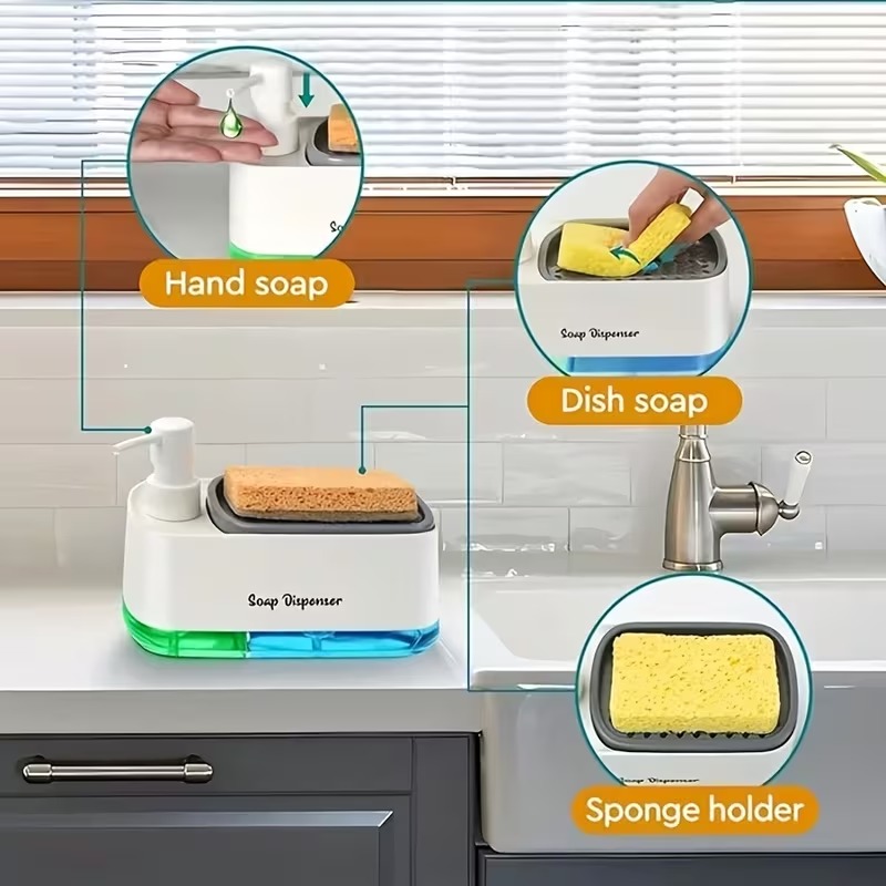 Dubbele pomp zeepdispenserset  - Kitchen Baking Tray Storage recensie en prijs