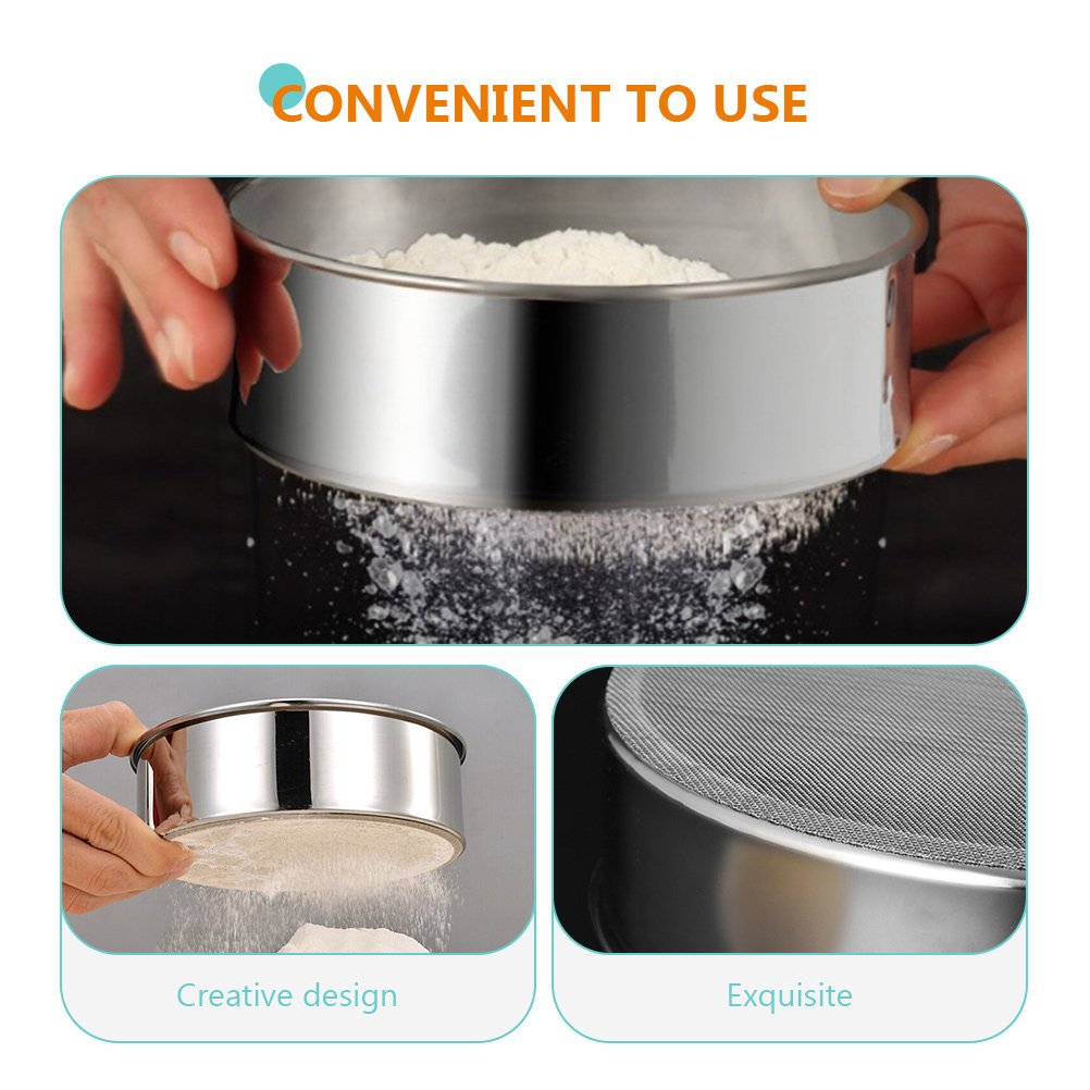 3 Stuks Rvs Meelzeef Set Ronde - Kitchen Baking Utensil recensie en prijs