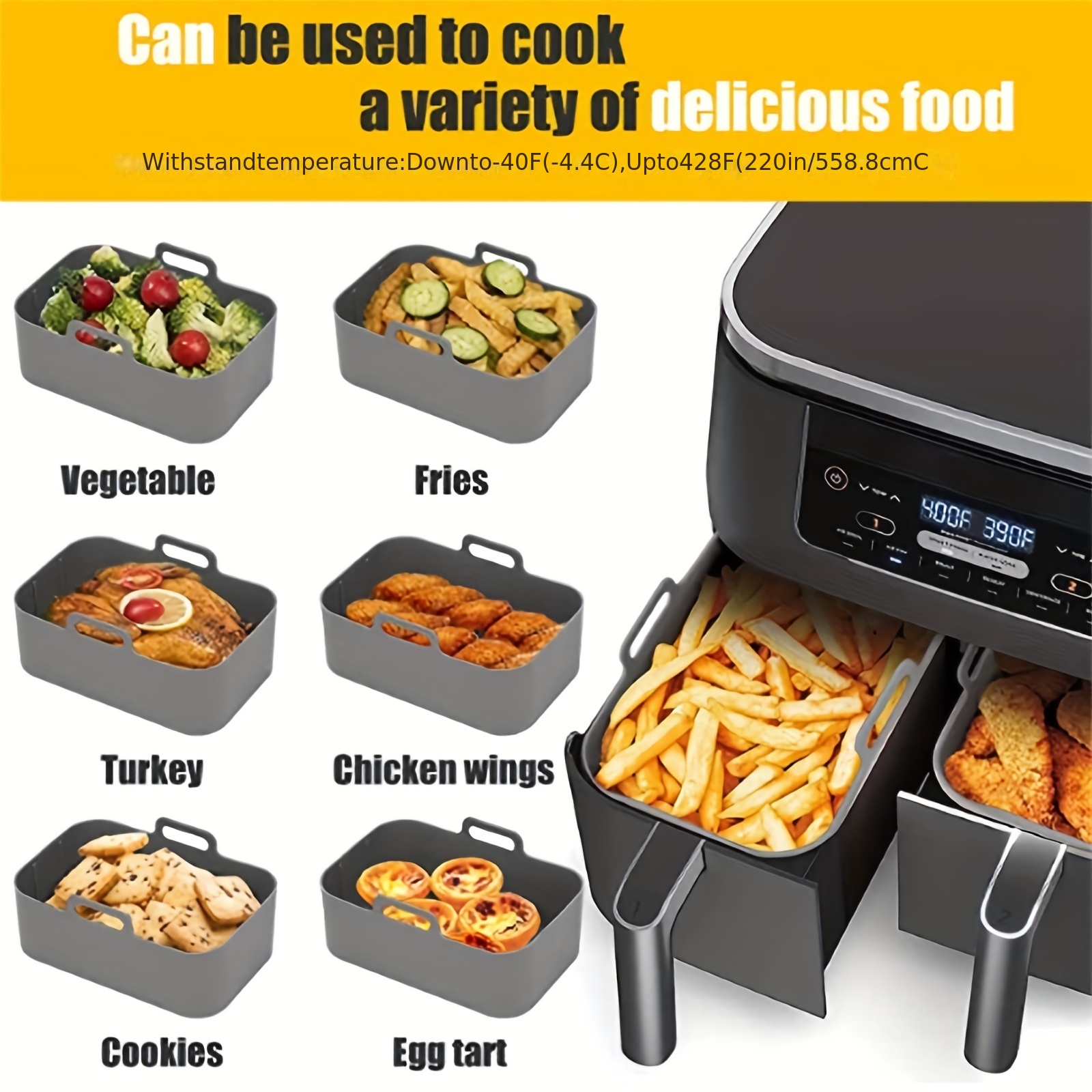 1/2 Stuks Lucht Friteuse Silic - Kitchen Oven Baking Pans recensie en prijs