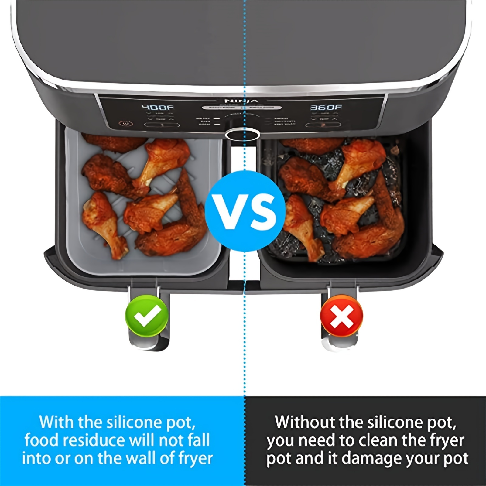 1/2 Stuks Lucht Friteuse Silic - Kitchen Oven Baking Pans recensie en prijs