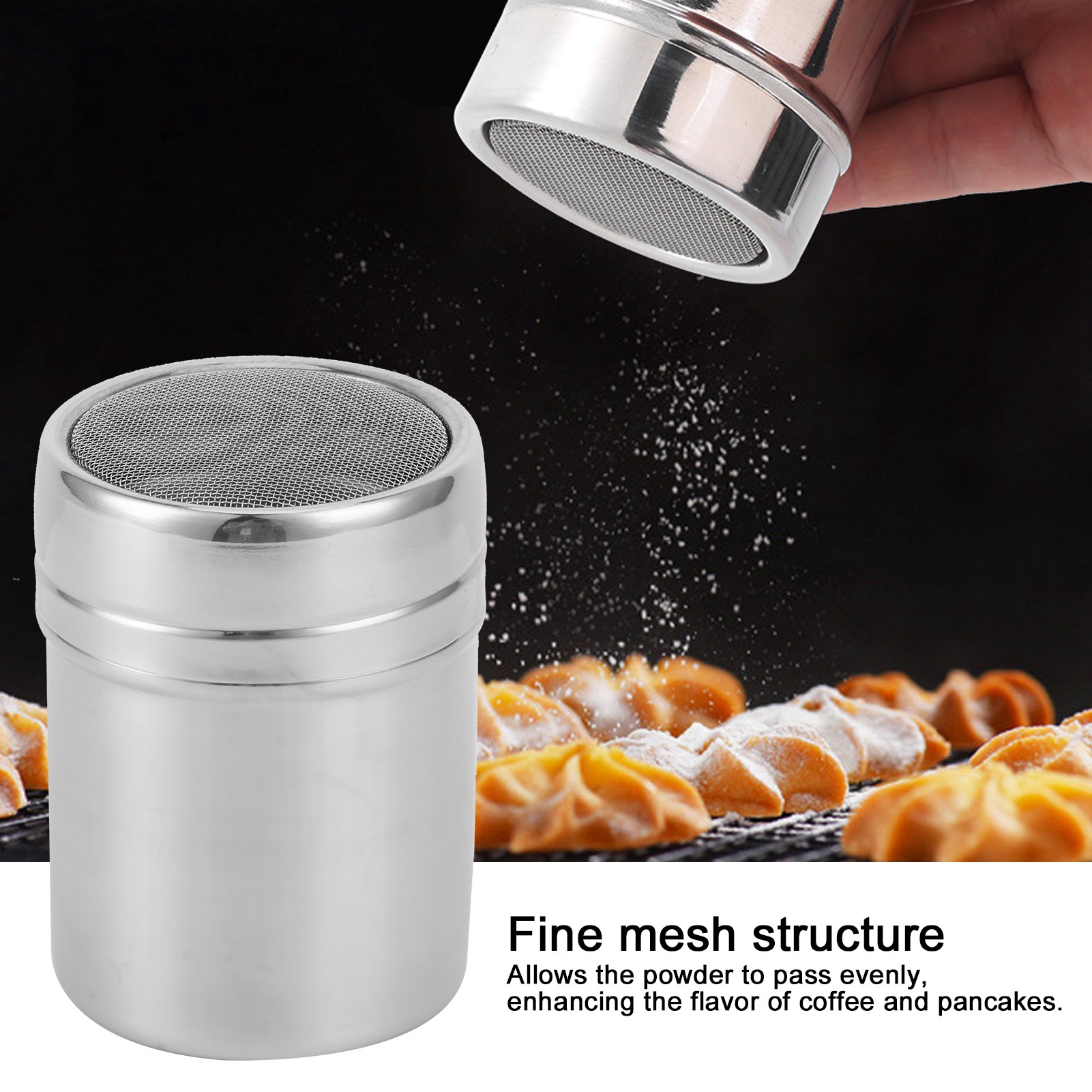 Fijne maas poederstrooier roes - Baking Powder Kitchen recensie en prijs