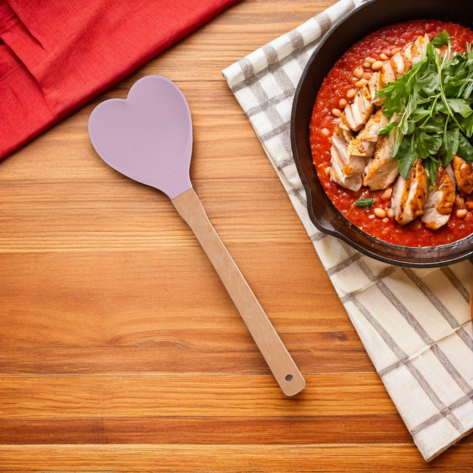 Hartvormige siliconen spatel m - Kitchen Baking Utensil recensie en prijs