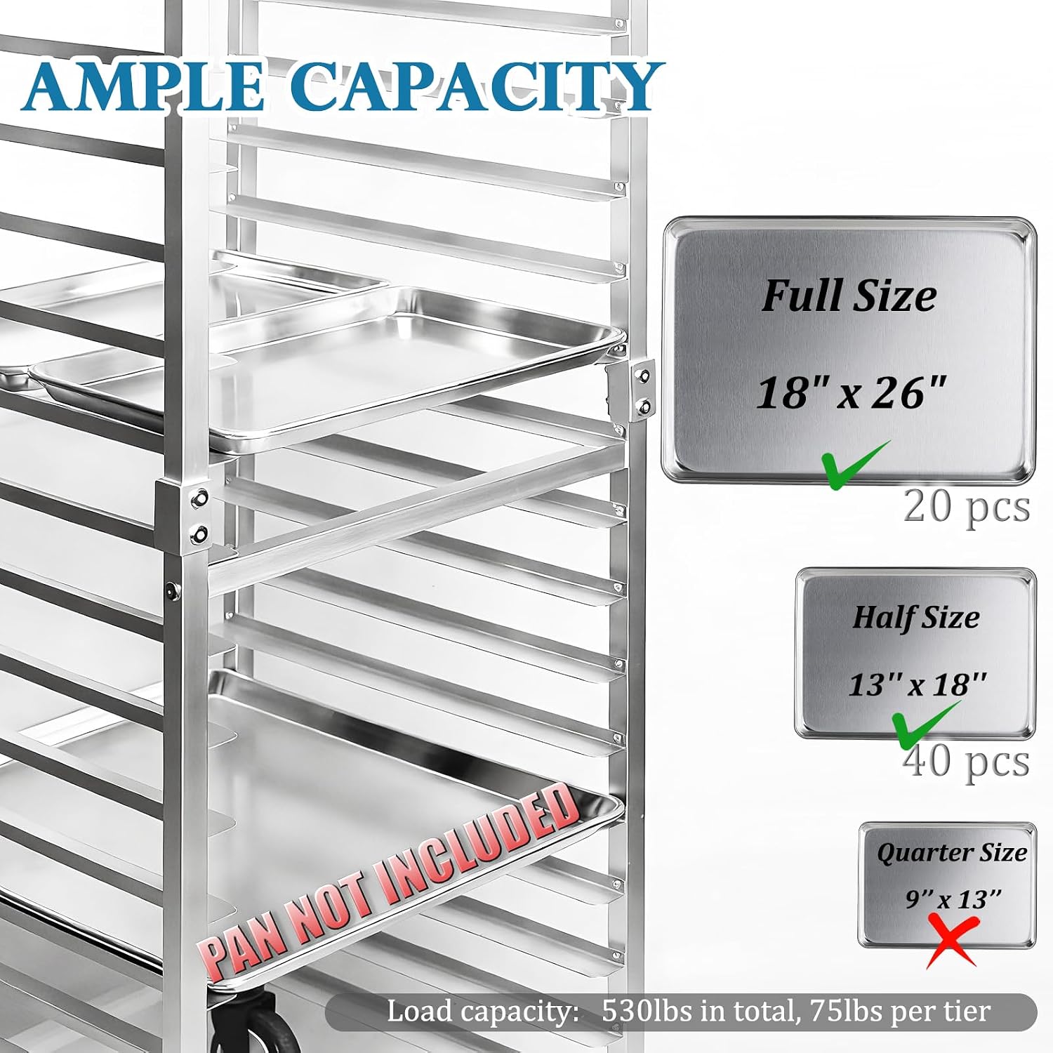 Commerciële 20-laags roestvrij - Kitchen Baking Sheet Organizer recensie en prijs