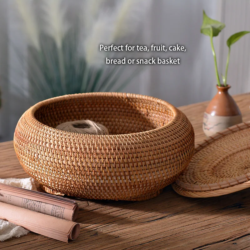 Handgeweven rotan opbergdoos m - Kitchen Baking Tins recensie en prijs