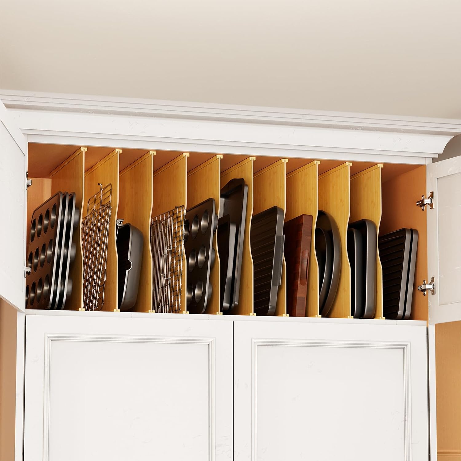 10-pack bamboe bakverdelaars v - Kitchen Baking Sheet Organizer recensie en prijs